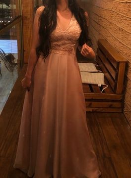 Vestido de festa rosa, modelo original e exclusivo 