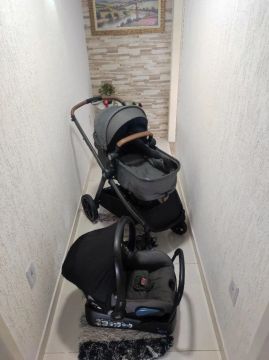 Carrinho Maxi Cosi Anna 2 trio + bebê conforto com base veicular