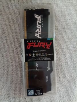 Memória RAM Kingston Fury Beast RGB, 32GB, 5200MHz, DDR5, CL40 (Nova e Lacrada)