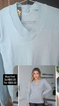 Blusa Tricô Manga Longa - Promoção!