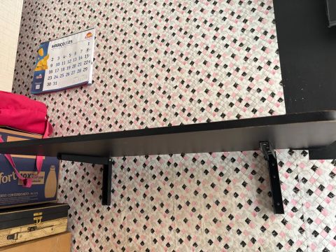 Mesa de Parede Preta desmontável, grande 1 metro por 50 cm