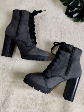 Bota Coturno feminina Cinza 35