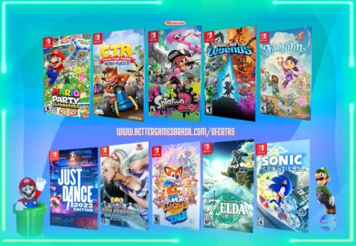 Partys & Just Dance * Sonic FaeFarm Pokémo Crash Zelda Minecraft Mario Nintendo Splatoon 4