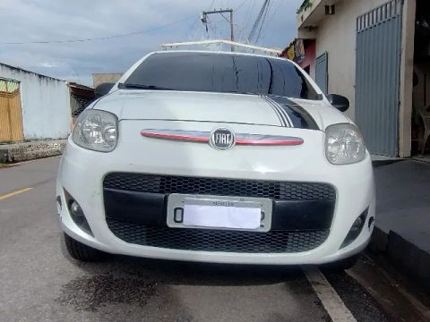 FIAT NOVO PALIO ATTRACTIVE 1.0 2013/2014, 4 PORTAS, COR BRANCA, RODA DE LIGA LEVE ARO 15, 