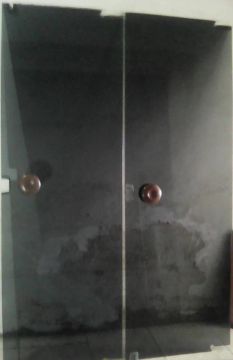 Porta de vidro temperado fumê