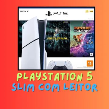 Ps5 Slim com entrada de disco nacional novo lacrado ja vai com 2 jogos 