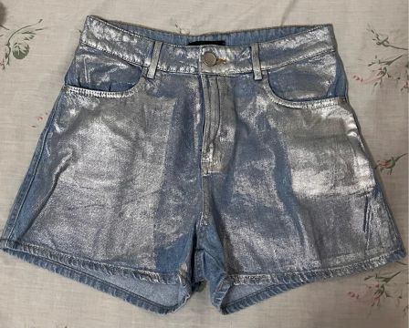 Short Jeans Prata - TAM. 36