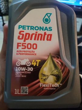 Óleo de Motor Petronas Sprinta F500 10W-30 4T 1L para CG160