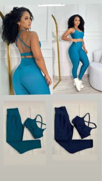 Conjunto de Top e Legging - Azul
