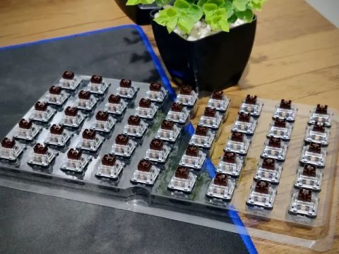 80x Switchs Huano Brown para Teclado Mecânico (Tátil)