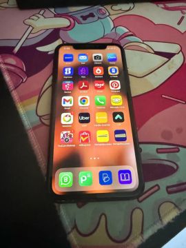 Iphone x com listras azul na tela 128GB