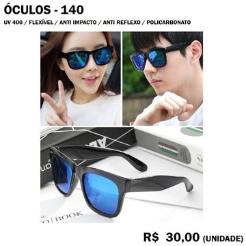 Óculos Quadrado Espelhado - Modelo 140