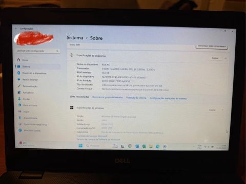 Notebook Dell Vostro 3481 - 12gb ram - ssd 256 NVMe + 500gb