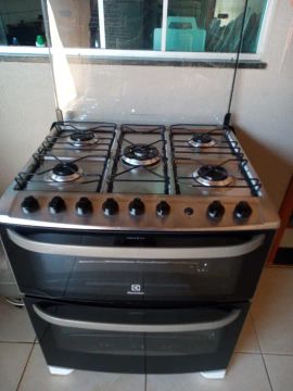 Fogão 5 bocas e 2 fornos a gás - Electrolux 