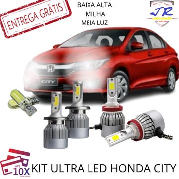 Kit Led H4 H11 T10 Meia Luz 6000K 12V 24V