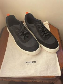 Tênis Osklen masculino couro  Soho Shift Camurça Masculino - Preto