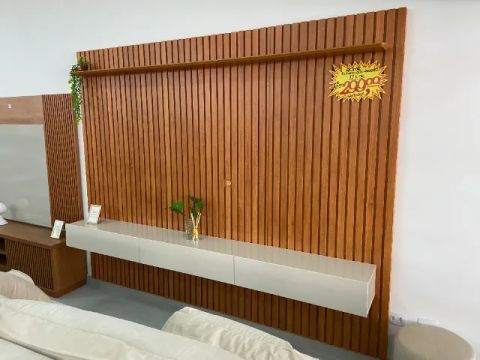 Painel Ripado com Nicho e Prateleira - Design Moderno por Apenas 12x de 299,00