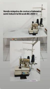 Máquina de costura Galoneira semi industrial Bracob 3 agulhas 
