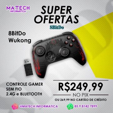 Controle Sem Fio 8bitdo - Ultimate 2c Black Myth Wukong Cor Preto