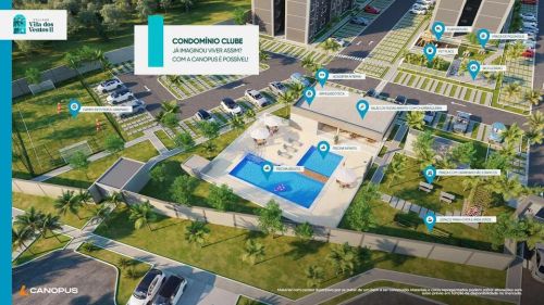 057- VILLAGE VILA DOS VENTOS II - Apartamento na planta de 40,94 m², próximo ao Wang Park.