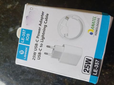 Carregador 25W USB-C para iPhone - LEHMOX LE-357