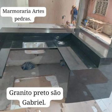 Pia de Granito Preto para Cozinha