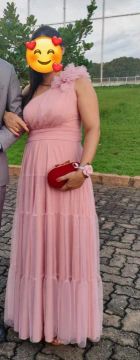 Vestido de tule usado 1x
