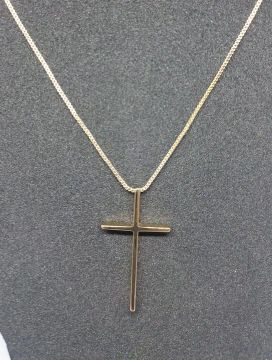 Colar com Cruz banhado a ouro 