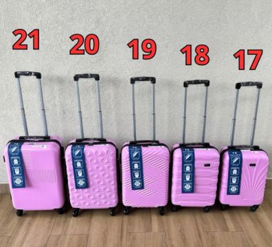 Kit de malas de viagem rosa 