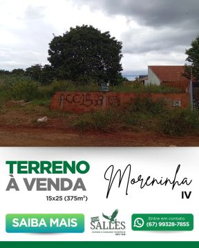 Terreno para venda com 375 metros quadrados em Vila Moreninha IV - Campo Grande - MS