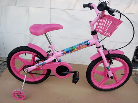 Bicicleta Infantil. STITCH Aro 16 Rosa - Liló Stitch