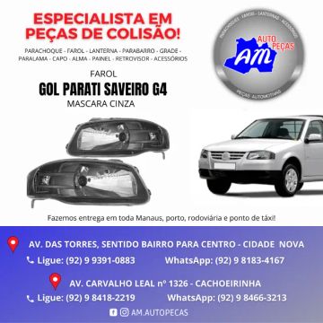 farol gol g4 mascara cinza fume 