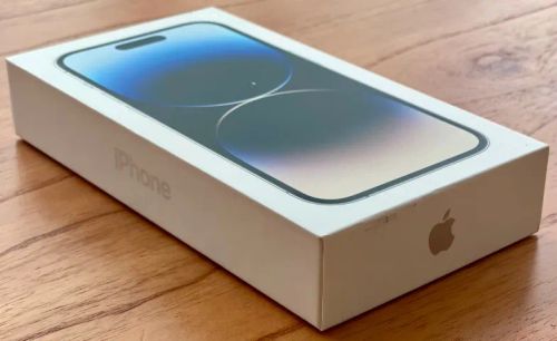 Caixa vazia de iPhone 14 Pro
