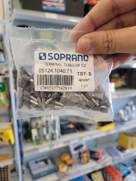 TERMINAL TUBULAR 4MM2 CZ TST-S PT/100UN SOPRANO