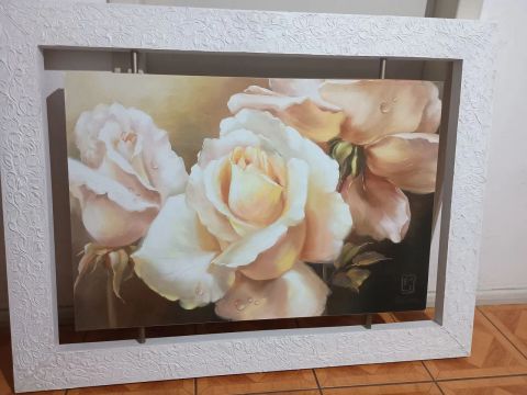 Quadro de Flores em Tela - 90x180cm