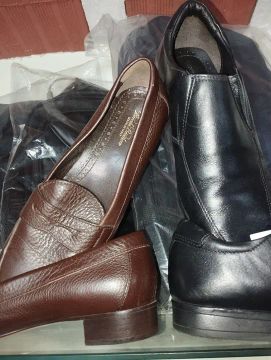 Sapatos de Couro - Marrom e Preto