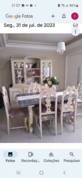 Conjunto de Mesa de Jantar em Estilo Clássico