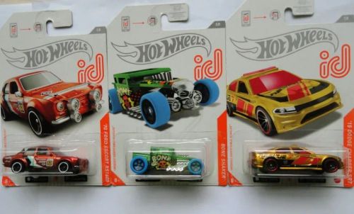 hot wheels oferta 3 minis id chase com chip e pintura especial spectraflame