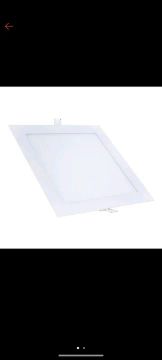 4 Luminárias Painel Plafon Embutir Quadrado Led 24w Bivolt Branco Frio Elgin
