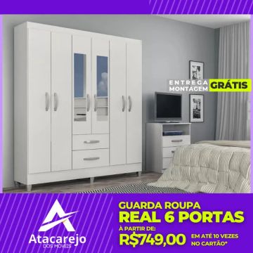 Guarda Roupa Casal Entrega e Montagem Grátis 