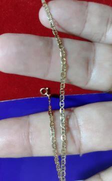 Pulseira Piatrine 1.90 Gramas Corrente Ouro 18 Kilates Peso 1.90 Gramas 3 mm 23 Cm        