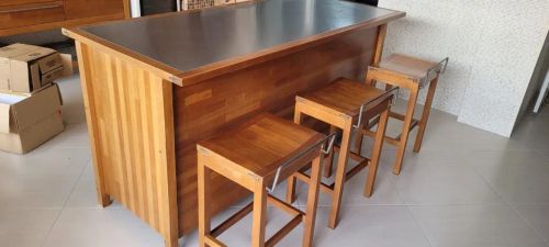 Banco Médio Armazém Madeira Gourmet Tok Stok