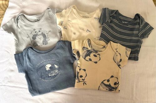 Kit 5 Bodies Bebê Carter's 