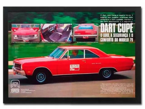 Dodge Dart 1979 sedã ou cupê - Quadro / pôster decorativo com matéria original de revista