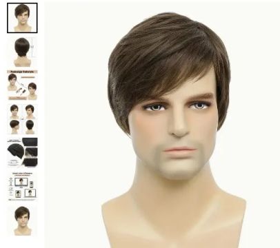 peruca masculina 