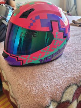Capacete Moto NORISK Pixel Rosa
