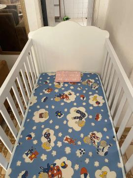 Berço/cama de madeira branco 3 em 1
