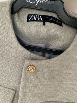 Casaco Zara Bege e Marrom Feminino