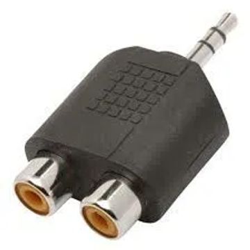 Adaptador de áudio P2 Para 2 Rca fêmea