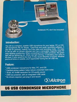 Microfone condensador USB Alctron U6 